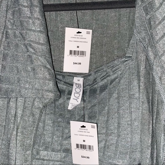 Sage Crop tank and cardigan bundle - Picture 4 of 6